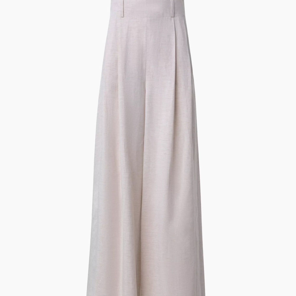NWT AkrisPunto Florina Micro-Stripe Wide-Leg Pants $695